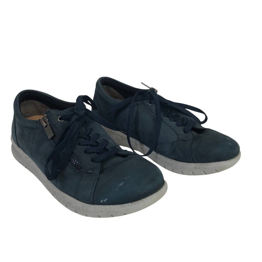 Ziera Women's Dark Teal Zipper Lace Up Comfort Sneakers Shoes Size 38XF